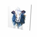 Fondo 16 x 16 in. Watercolor Cow-Print on Canvas FO2793340